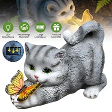 Solar Katzen Statue Katze