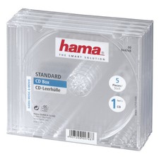Hama 5x CD Hüllen Jewelcase Leerhüllen Box Hülle Case Aufbewahrung Transparent