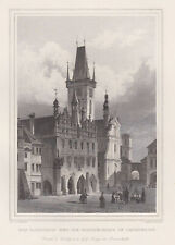 Tschechien Leitmeritz Original Stahlstich Höfer 1842