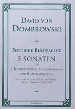 Musiknoten: Festliche Bläsermusik-5 Trios für 2 Posaunen und Tuba
