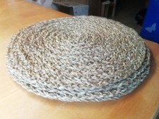 4 Tischset rund geflochten aus Wasserhyazinthen? Platzset