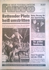 DDR: DIE NEUE FUSSBALLWOCHE  12.Mai  1987 +++Vor größter Bewährung +++