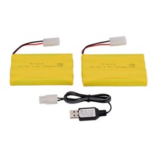 2* NiCd Akku Ni-Cd 9,6V 700mAh AA Batterie Pack Wiederaufladbare KET-2P Stecker