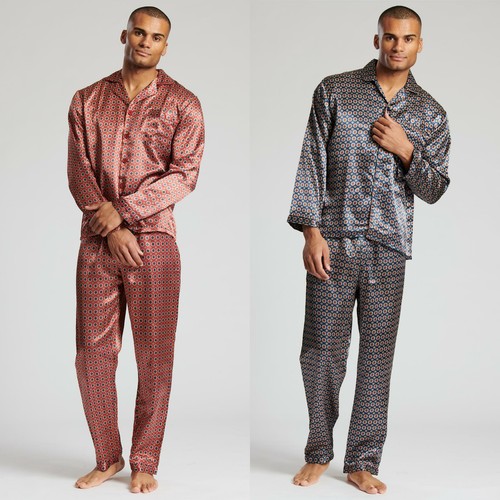 Herren satin tailored pyjama - herren,
