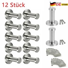 12 Stück Kleiderhaken Garderobenhaken Edelstahl Wandhaken Handtuchhalter Haken