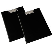 2x Klemmbrett Schreibmappe Klemmbrettmappe A4 mit Einstecktasche schwarz