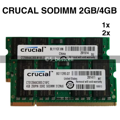 Crucial 2gb 4gb - 4gb, ddr2