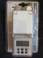 UNITEC Digitale Wochenzeitschaltuhr, 10 Programme, mit Schutzabdeckung, weiß NEU
