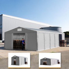 Lagerzelt 6x12-8x24m Zelthalle Industriezelt Oberlicht & Schiebetor PVC 850 N