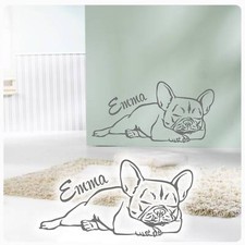 Wandtattoo Französische Bulldogge Wunschname Wandaufkleber Name Bully W3012 