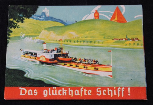 Alte werbung raddampfer - alte, /