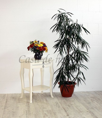 Massivholz beistelltisch creme - massivholz,