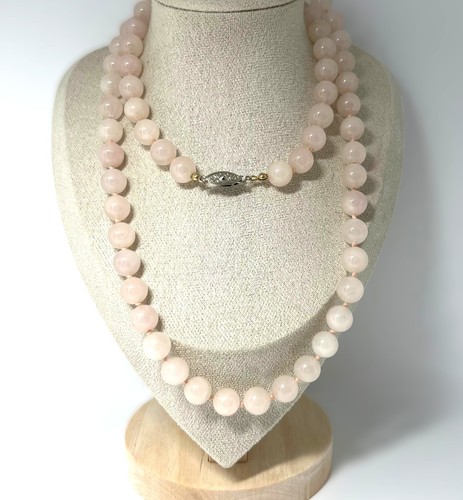 Art deco rosenquarz kette - art,