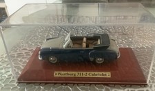 1:43 Atlas DDR Collection Wartburg 311-2 Cabriolet blue *Wood Base*  ####