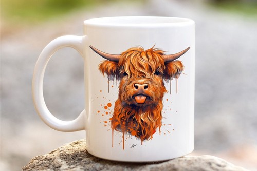 Schöne hochlandkuh tasse - schöne,
