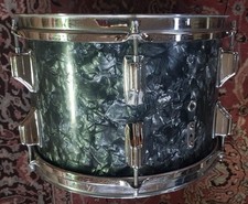 60s Rogers Tom 12x8 Black Pearl Schlagzeug