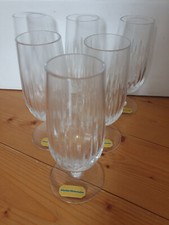 6x Bierglas Biertulpe o. Wasserglas Tritschler Winterhalder Bleikristall 1960er