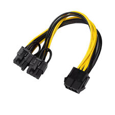 Q55  8pin PCIe auf 2x 8pin (6+2) Grafikkarte PCI-Express Adapter Stromkabel 20cm