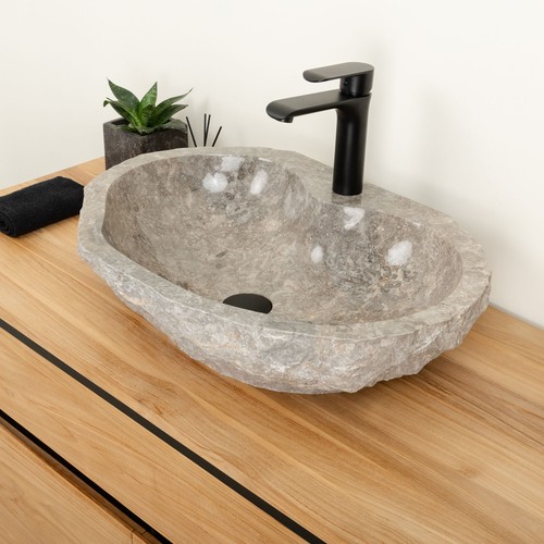 Marmor aufsatz waschbecken - waschbecken, 60