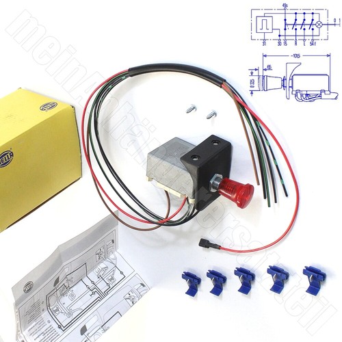 Hella 12v warnblinkschalter - hella,