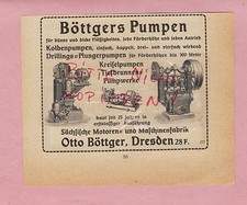 DRESDEN, Werbung 1920, Otto Böttger Kolben-Drillings-Plunger-Kreisel-Pumpen 