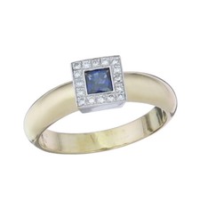 Sapphire Diamond Ring 750
