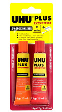 UHU ® Plus Sofortfest Zweikomponetenkleber 2-K- Epoxidkleber Binder + Härter 35g