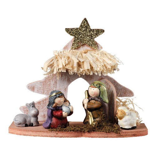 Weihnachtskrippe mit figuren - 5,