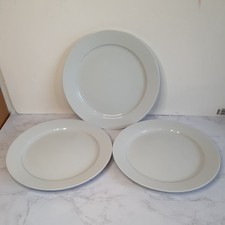 3x Vintage IKEA 365+ Susan Pryke weiß große breite Teller 32 cm groß rund