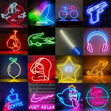 Neon LED Schild USB Licht Wand Deko Leuchte Gaming Setup Streamer Beleuchtung
