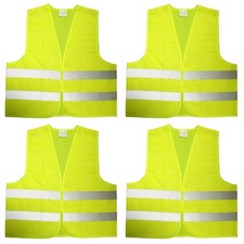 4 Stück Auto Warnweste - Sicherheitsweste nach EN ISO 20471