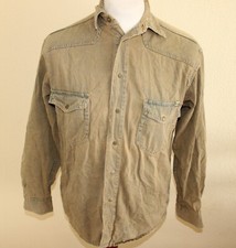 MUSTANG Jeans  BRAUN-BLAU WESTERN HERREN Hemd Gr. S,  Vintage Denim