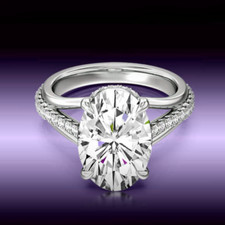 14K Weißgold Diamant Ring