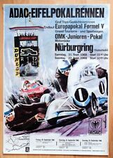 orig Plakat Poster Eifelpokal Rennen Nürburgring Motorrad Porsche Ferrari 1968