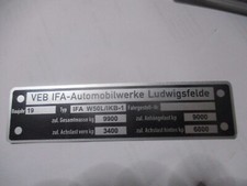 Nameplate Sign IFA VEB