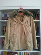 S. Oliver Jacke Parka Übergang camel Fellkragen Gr 38 Herbst blogger business