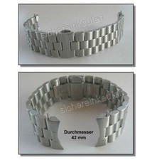 Laco/Lacher Massiv Uhrenarmband matt 22mm Rundanschluß #473-Band Luxus-Uhrband