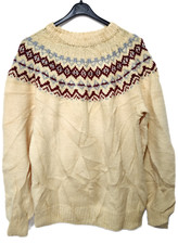 Vintage Pullover Gr. S / M Norweger Style Sweatshirt Strick Pulli Muster Unisex