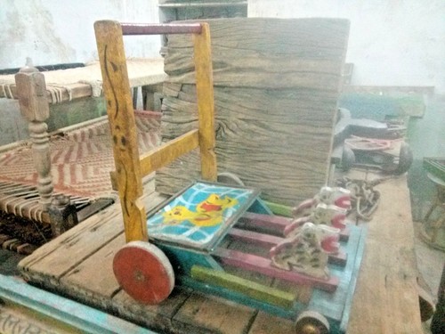 Alter vtg holz handbemalter - alter,