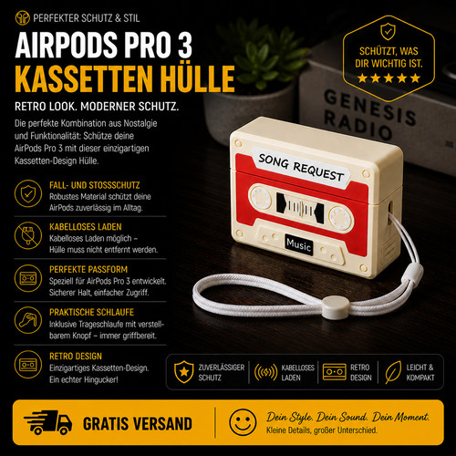 Retro kassetten design - 🎵,