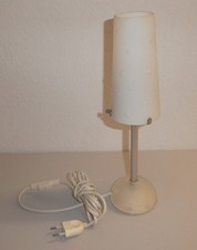 Zierliche Ikea-Leuchte_Lampe_Schreibtisch_Nachttisch_weiß matt und silber_34 cm