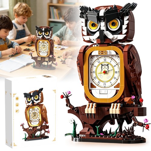 Eulen uhr modellbausatz - 3d, mit