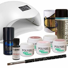 *PolyGel SOFT TOUCH Starter Set XXL* - inkl. UV/LED Touch Lampe ((Neue Formel))