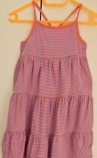 MINI BODEN Kleid 2 3 92 98 104 Tunika Spaghetti Sommer Träger gestreift lila