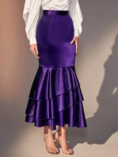 Enger Glanzrock Satin Gr.L 40 42 rock fishtail mermaid