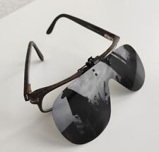 Überbrille Oversize randlos Clip-on Sonnenbrille Polarisiert Brille Schwarz 
