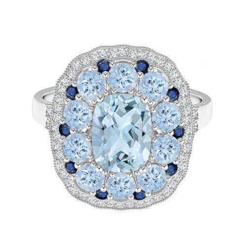 Vintage ring oval - vintage, blau