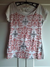 Damen Tshirt Adidas Weiss Rosa Grau M