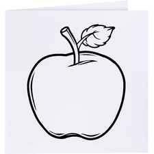 Grußkarten "Apfel mit Blatt"