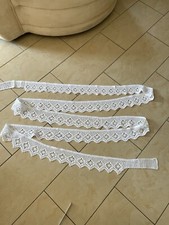 Alte Häkelspitze Handarbeit Alte Spitze 5,15 M Lang Muster 9 cm Breit Weiß